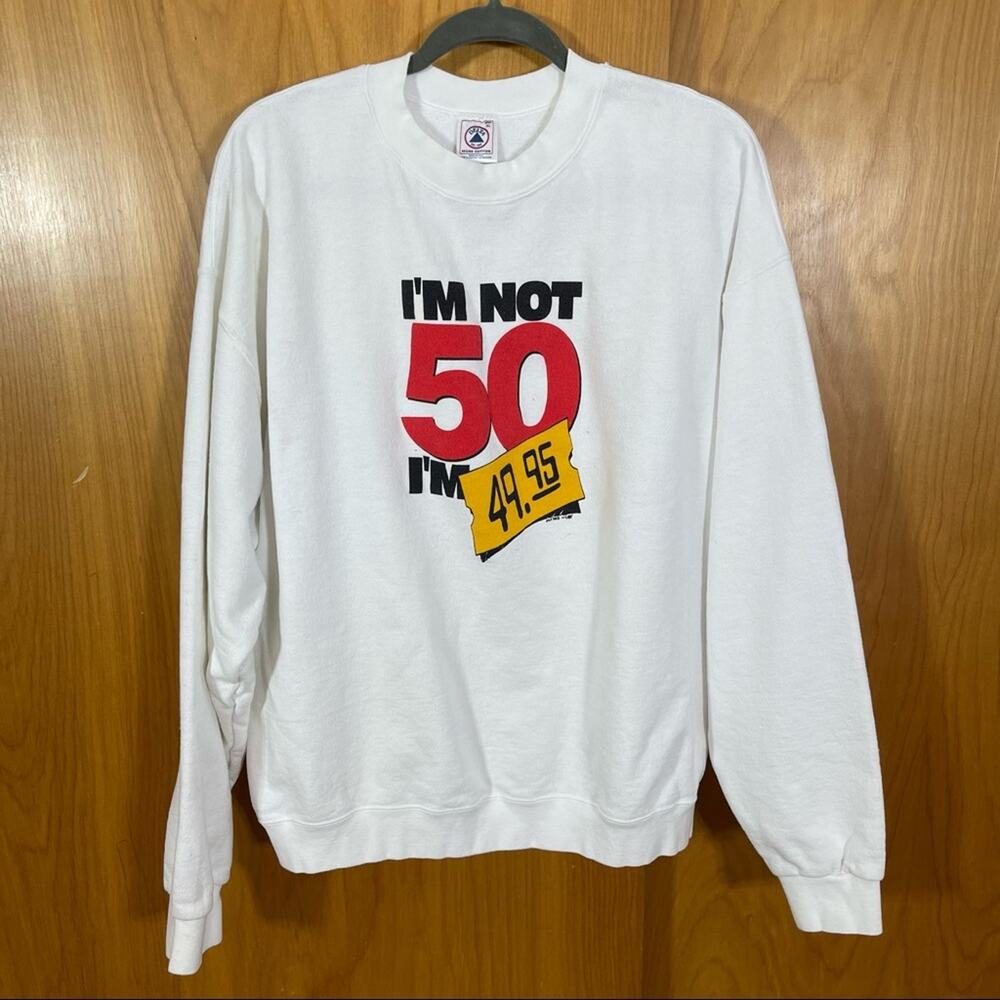 Vintage Graphic Sweatshirt, 50'th Birthday Graphic, Size XL. Excellent condition